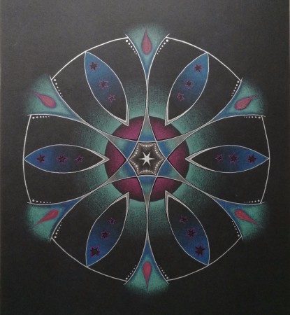 Mandala dôvery /pastelky/ A3