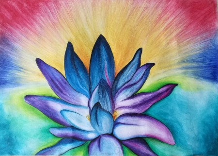 Lotos /Derwent inktense pencils/ A4