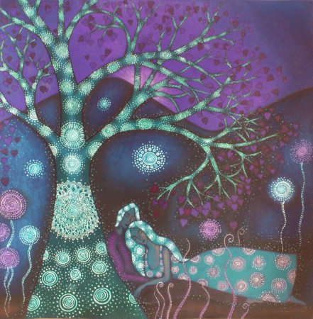Stíšenie /suchý pastel, tempera/ A2